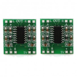 2 PCS LandaTianrui LDTR-WG0127 DC 5V D-level Mini Digital Amplifier Board (Green)