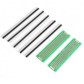 7 in 1 20 x 80mm Double Sided Printed Circuit Board with 40 Pin Header Kit for DIY Project