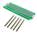 7 in 1 20 x 80mm Double Sided Printed Circuit Board with 40 Pin Header Kit for DIY Project