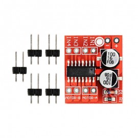 LDTR – B0001 Dual H-bridge Motor Driver Module 2 -10V Over-heat Protection / PWM Speed Adjustment for Arduino – Red