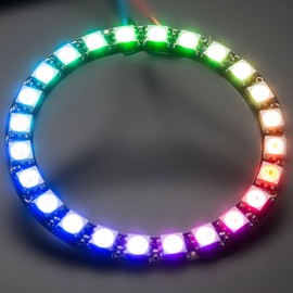 LDTR – Y00024 WS2812B 5050 LED Smart RGB Ring 66mm 24 Bit for Arduino – Black