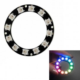 LDTR – Y00012 WS2812B 5050 LED Smart RGB Ring 50mm 12 Bit for Arduino – Black