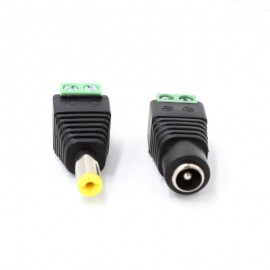 LDTR – PJ0006 Female + Male DC Power Connector for Video – Black